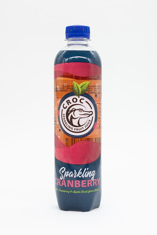 Croc Sparkling Fruit Juice: Sparkling Cranberry 500ml 12x2(24) Case