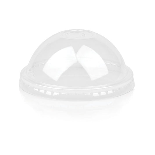 Clear PET Dome Lid (with) Straw Hole: 500ml